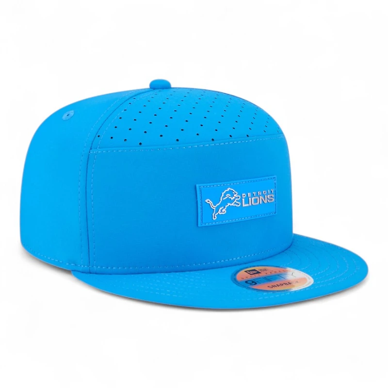 Detroit Lions Blue 2025 NFL Sideline Split Panel New Era 9FIFTY Snapback Hat
