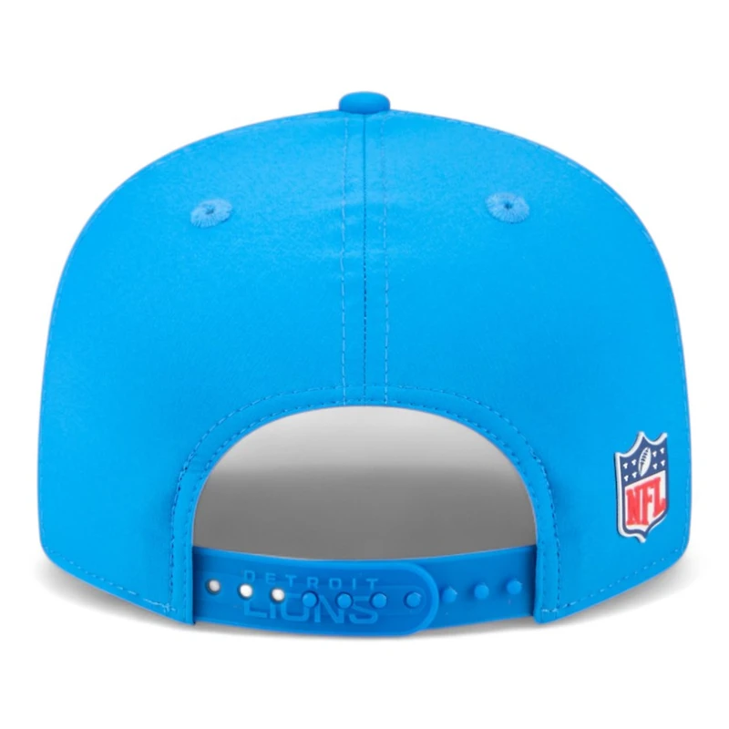 Detroit Lions Blue 2025 NFL Sideline Split Panel New Era 9FIFTY Snapback Hat