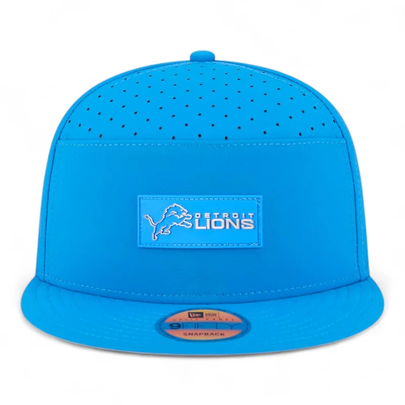 Detroit Lions Blue 2025 NFL Sideline Split Panel New Era 9FIFTY Snapback Hat