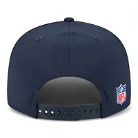 Chicago Bears Navy 2025 NFL Sideline Split Panel New Era 9FIFTY Snapback Hat