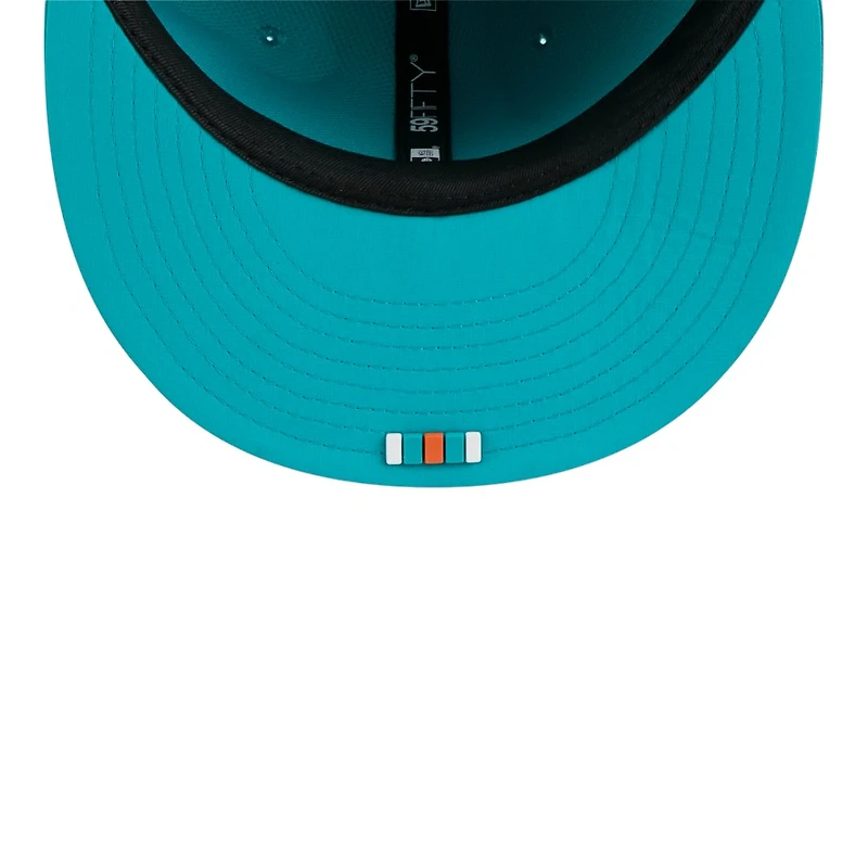 Miami Dolphins Aqua 2025 NFL Sideline New Era 59FIFTY Fitted Hat