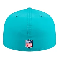 Miami Dolphins Aqua 2025 NFL Sideline New Era 59FIFTY Fitted Hat