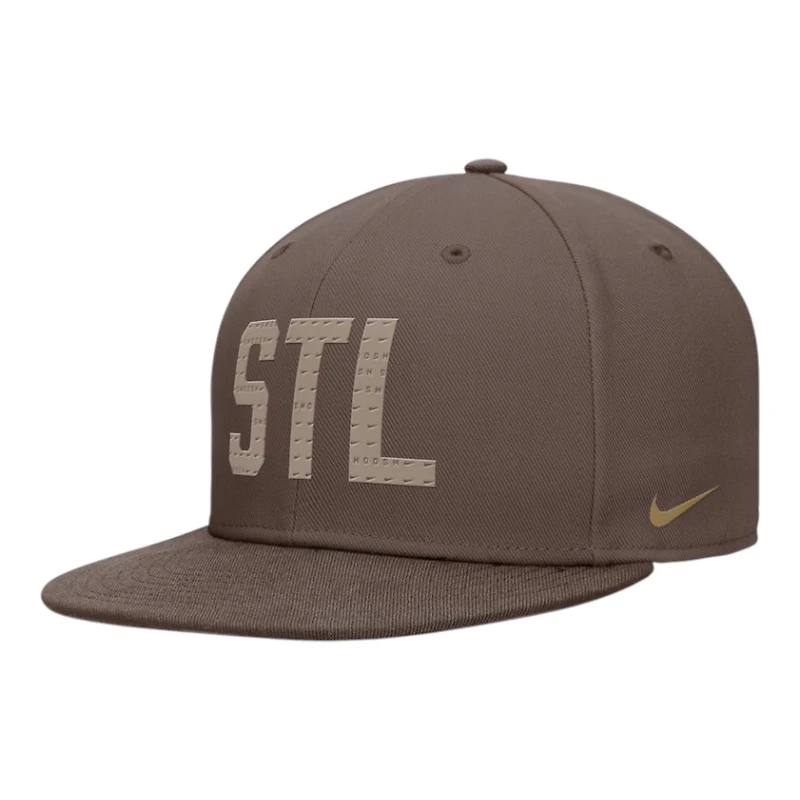 St. Louis Cardinals Brown Statement Ironstone Performance True Fitted Hat