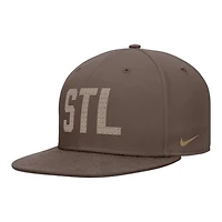 St. Louis Cardinals Brown Statement Ironstone Performance True Fitted Hat