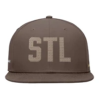 St. Louis Cardinals Brown Statement Ironstone Performance True Fitted Hat