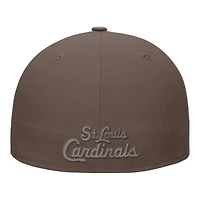St. Louis Cardinals Brown Statement Ironstone Performance True Fitted Hat