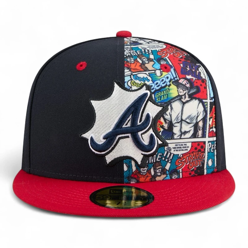 Atlanta Braves Navy Diamond Hero New Era 59FIFTY Fitted Hat
