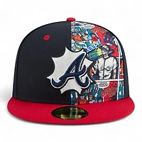 Atlanta Braves Navy Diamond Hero New Era 59FIFTY Fitted Hat