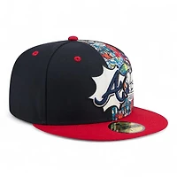 Atlanta Braves Navy Diamond Hero New Era 59FIFTY Fitted Hat