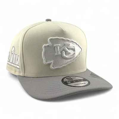 Kansas City Chiefs Chrome and Gray Super Bowl LIV Patch New Era 9FIFTY A-Frame Snapback Hat