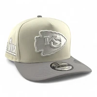 Kansas City Chiefs Chrome and Gray Super Bowl LIV Patch New Era 9FIFTY A-Frame Snapback Hat