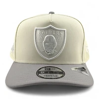 Las Vegas Raiders Chrome and Gray 60th Anniversary Patch New Era 9FIFTY A-Frame Snapback Hat