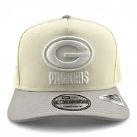 Green Bay Packers Chrome and Gray 75th Anniversary Patch New Era 9FIFTY A-Frame Snapback Hat
