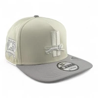 Detroit Lions Chrome and Gray 75 Seasons Patch New Era 9FIFTY A-Frame Snapback Hat