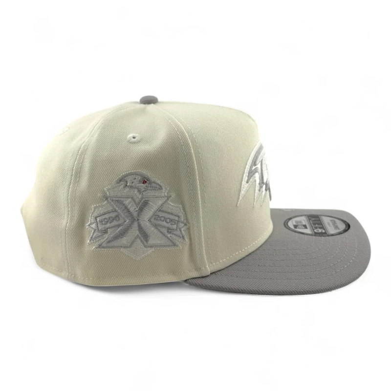 Baltimore Ravens Chrome and Gray 10th Anniversary Patch New Era 9FIFTY A-Frame Snapback Hat