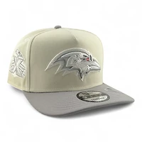 Baltimore Ravens Chrome and Gray 10th Anniversary Patch New Era 9FIFTY A-Frame Snapback Hat