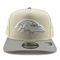Baltimore Ravens Chrome and Gray 10th Anniversary Patch New Era 9FIFTY A-Frame Snapback Hat