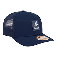Dallas Cowboys Navy Throwback 2025 NFL Sideline New Era 9SEVENTY Trucker Adjustable Snapback Hat