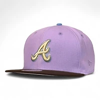 Atlanta Braves Purple and Brown 2000 All Star Game Patch Pink UV New Era 59FIFTY Fitted Hat
