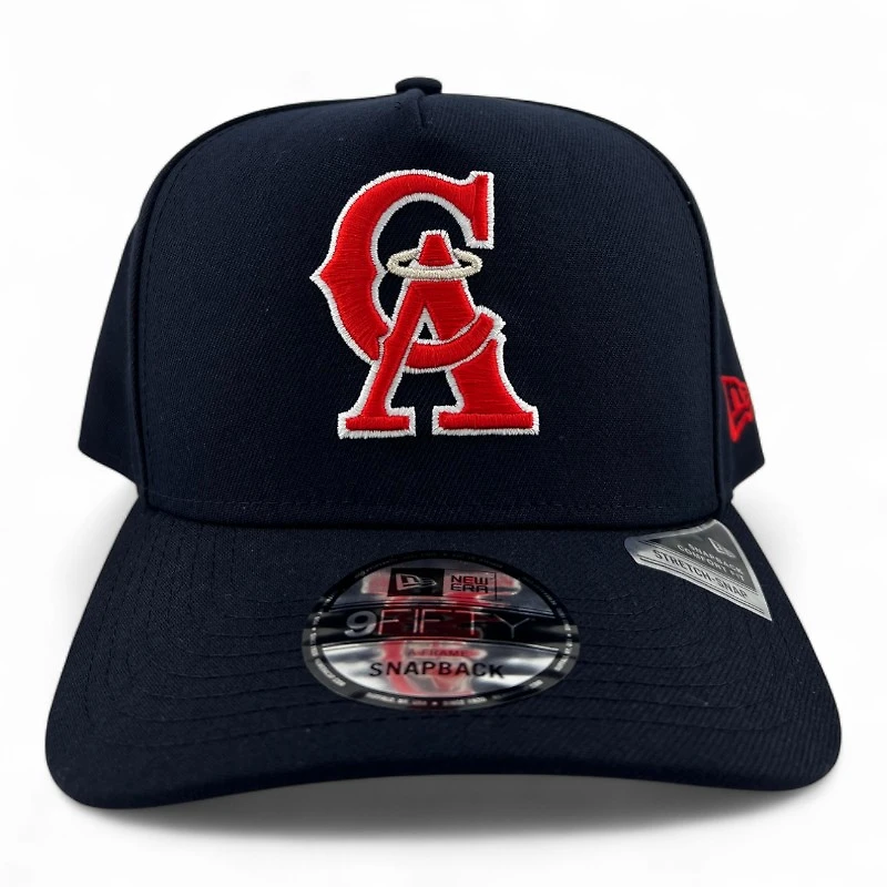 California Angels Navy "Halo Collection" Green UV 9FIFTY A-Frame Snapback Hat