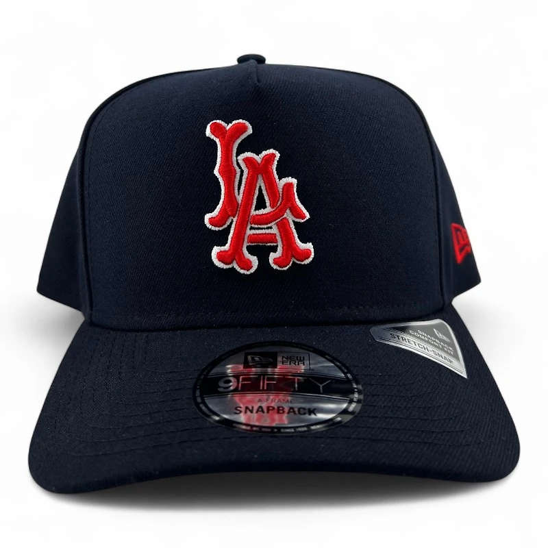 Los Angeles Angels Navy "Halo Collection" Green UV 9FIFTY A-Frame Snapback Hat