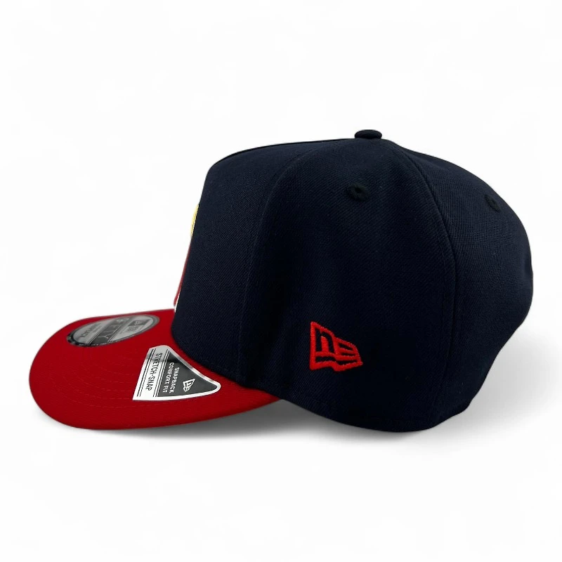 Anaheim Angels Navy and Scarlet "Halo Collection" Green UV 9FIFTY A-Frame Snapback Hat