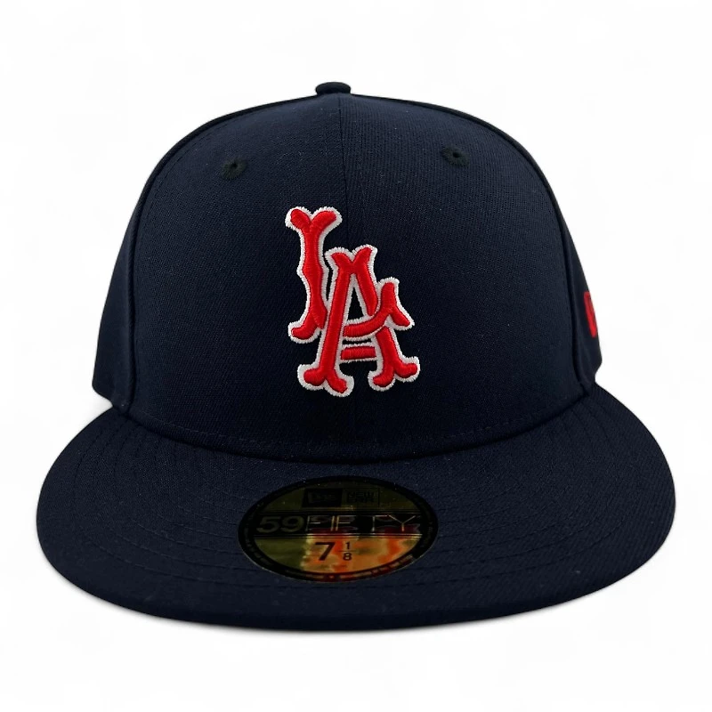 Los Angeles Angels Navy "Halo Collection" Green UV New Era 59FIFTY Fitted Hat