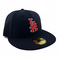 Los Angeles Angels Navy "Halo Collection" Green UV New Era 59FIFTY Fitted Hat