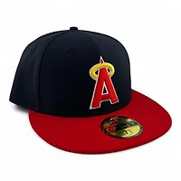 Anaheim Angels Navy and Scarlet "Halo Collection" Green UV New Era 59FIFTY Fitted Hat
