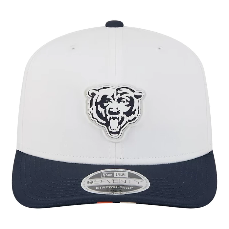 Chicago Bears White Bear Logo 2025 NFL Training Camp New Era 9SEVENTY Adjustable Snapback Hat
