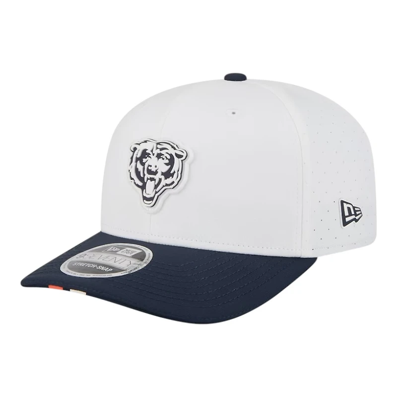 Chicago Bears White Bear Logo 2025 NFL Training Camp New Era 9SEVENTY Adjustable Snapback Hat