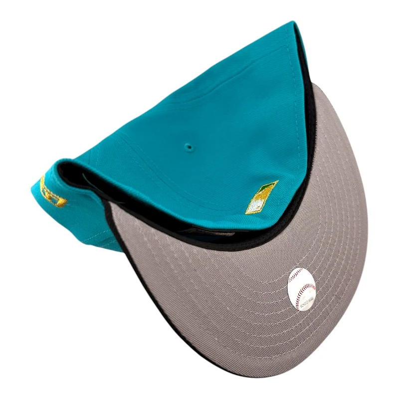 Arizona Diamondbacks Teal and Black 1998 Inaugural Season Patch Grey UV New Era 59FIFTY Fitted Hat