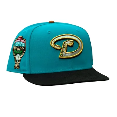 Arizona Diamondbacks Teal and Black 1998 Inaugural Season Patch Grey UV New Era 59FIFTY Fitted Hat
