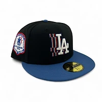 Los Angeles Dodgers Black and Indigo "84 Olympic Pack" Gray UV New Era 59FIFTY Fitted Hat