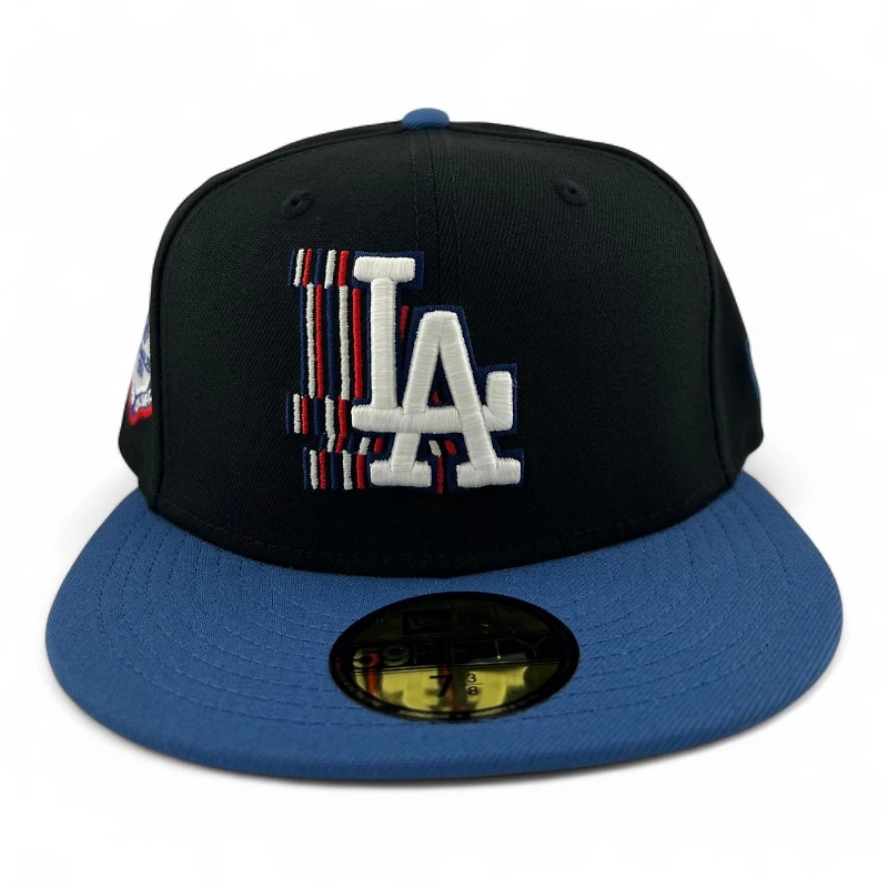 Los Angeles Dodgers Black and Indigo "84 Olympic Pack" Gray UV New Era 59FIFTY Fitted Hat