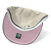 Knoxville Smokies Stone and Brown Bear Patch Pink UV MiLB New Era 59FIFTY Fitted Hat