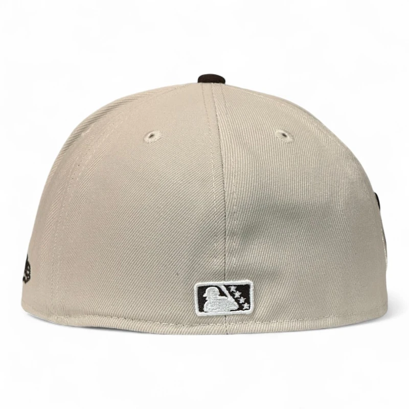 Knoxville Smokies Stone and Brown Bear Patch Pink UV MiLB New Era 59FIFTY Fitted Hat