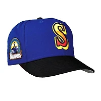 Seattle Mariners Royal Blue and Black 30th Anniversary Patch Grey UV New Era 59FIFTY Fitted Hat