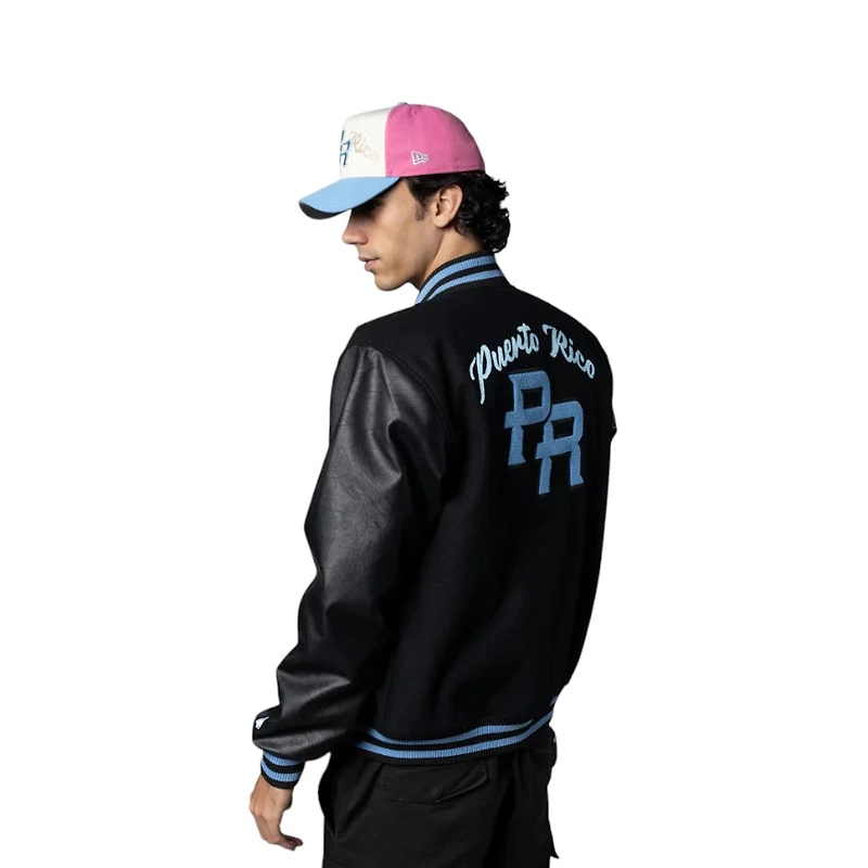 Puerto Rico New Era Black Bomber Jacket