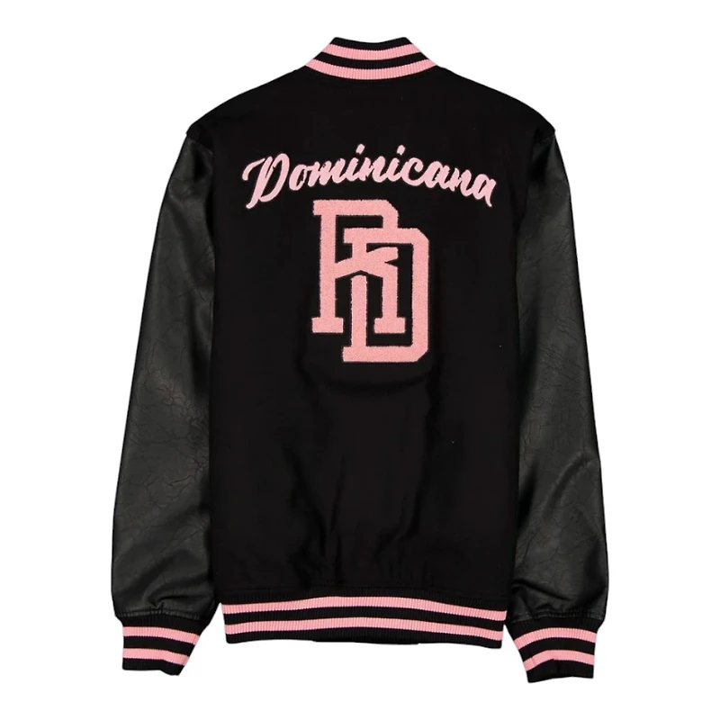 Dominican Republic New Era Black Bomber Jacket
