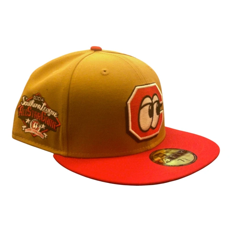 Chattanooga Lookouts Brown and Red Southern League All Star Game Patch Black UV New Era 59FIFTY Fitted Hat