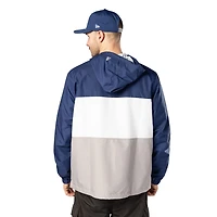 Los Angeles Dodgers Royal Blue Ripstop Quarter-Zip New Era Hooded Windbreaker