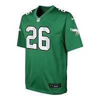 Youth Philadelphia Eagles Saquon Barkley Kelly Green Throwback Nike Game Jersey