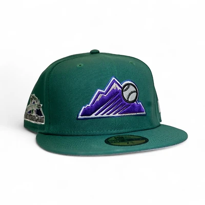 Colorado Rockies Emerald Green Leon the Lab 1998 All Star Game Patch Grey UV New Era 59FIFTY Fitted Hat