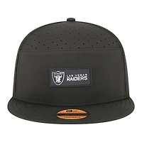Las Vegas Raiders Black 2025 NFL Sideline Split Panel New Era 9FIFTY Snapback Hat