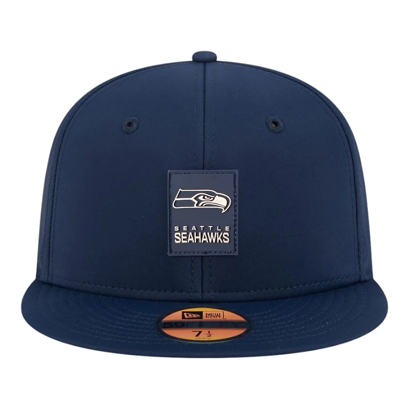 Seattle Seahawks Navy 2025 NFL Sideline New Era 59FIFTY Fitted Hat