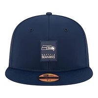 Seattle Seahawks Navy 2025 NFL Sideline New Era 59FIFTY Fitted Hat