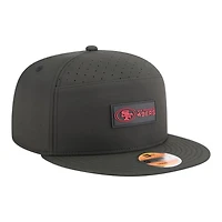 San Francisco 49ers Black 2025 NFL Sideline Split Panel New Era 9FIFTY Snapback Hat