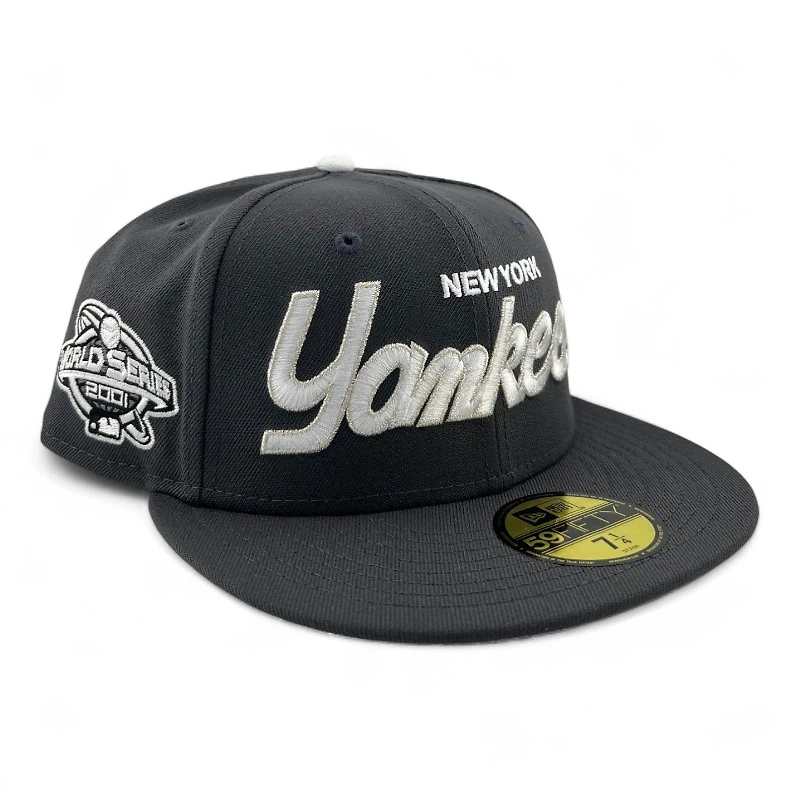 New York Yankees Charcoal "Music Collection" 2001 WS Patch Gray UV Era 59FIFTY Fitted Hat