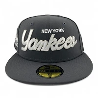 New York Yankees Charcoal "Music Collection" 2001 WS Patch Gray UV Era 59FIFTY Fitted Hat